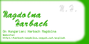 magdolna harbach business card